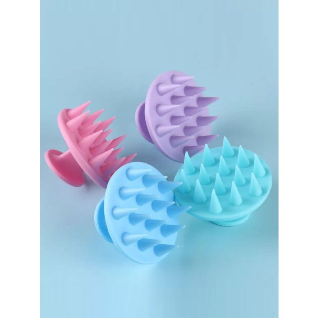 Escova De Silicone Massageadora Para Couro Cabeludo *CORES SORTIDAS