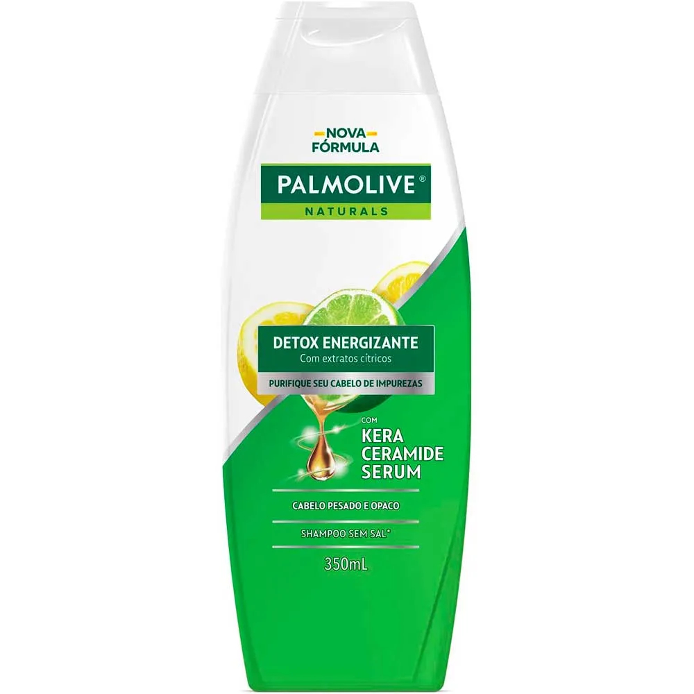KIT C/ 3 Shampoo Palmolive Naturals Detox Energizante 350ml