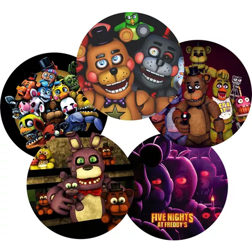 Kit 40 Adesivos 3cm Five Nights At Freddy's 5 Modelos em Oferta na Shopee