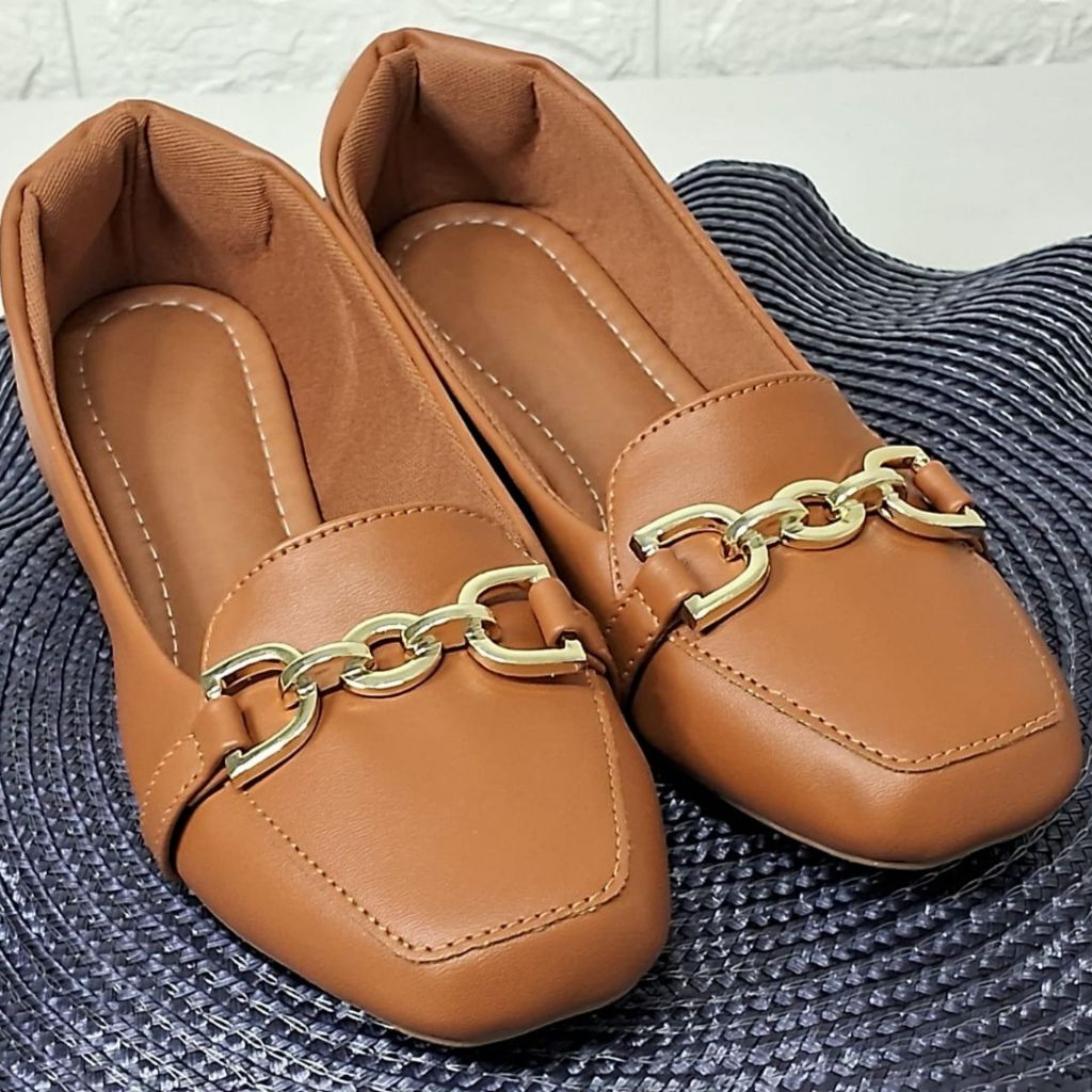 sapatilha  bico quadrado confortável  Sapatilhas elegante mocassin