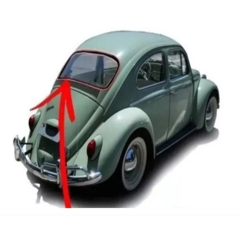 Borracha / Guarnição Vigia ( vidro traseiro ) com Encaixe para Friso VW Fusca 1959 até  1966