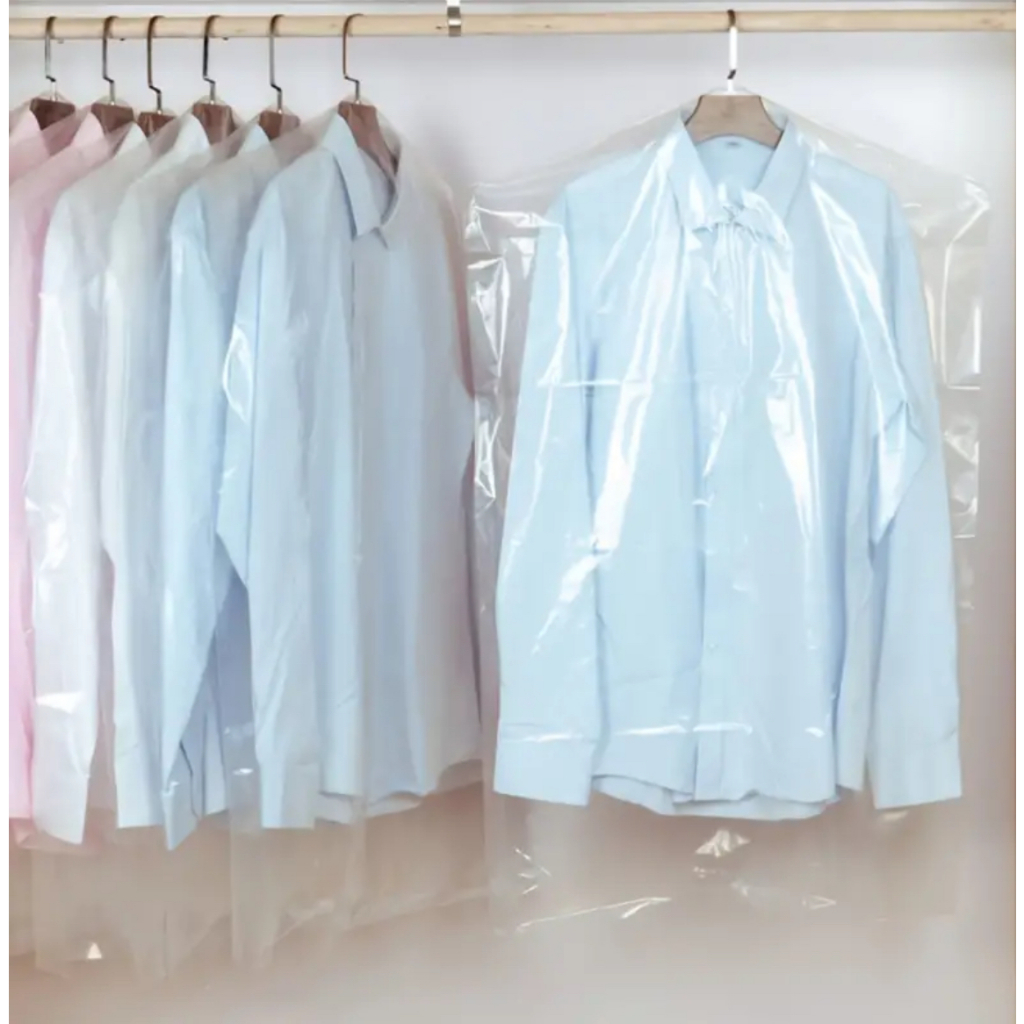 KIT SACO PLÁSTICO PROTETOR PARA ROUPAS DE ALTA QUALIDADE muito bom para proteger sua sua jaqueta vestido palito camisa em Oferta na Shopee