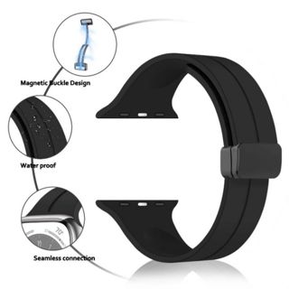 Pulseira De Fivela Silicone Ultra Band Magnética Para Relógio Apple Watch e Iwo serie série Ultra 8 7 6 5 3 SE 2 1 38mm/40mm/41mm/42mm/44mm/45mm/49mm