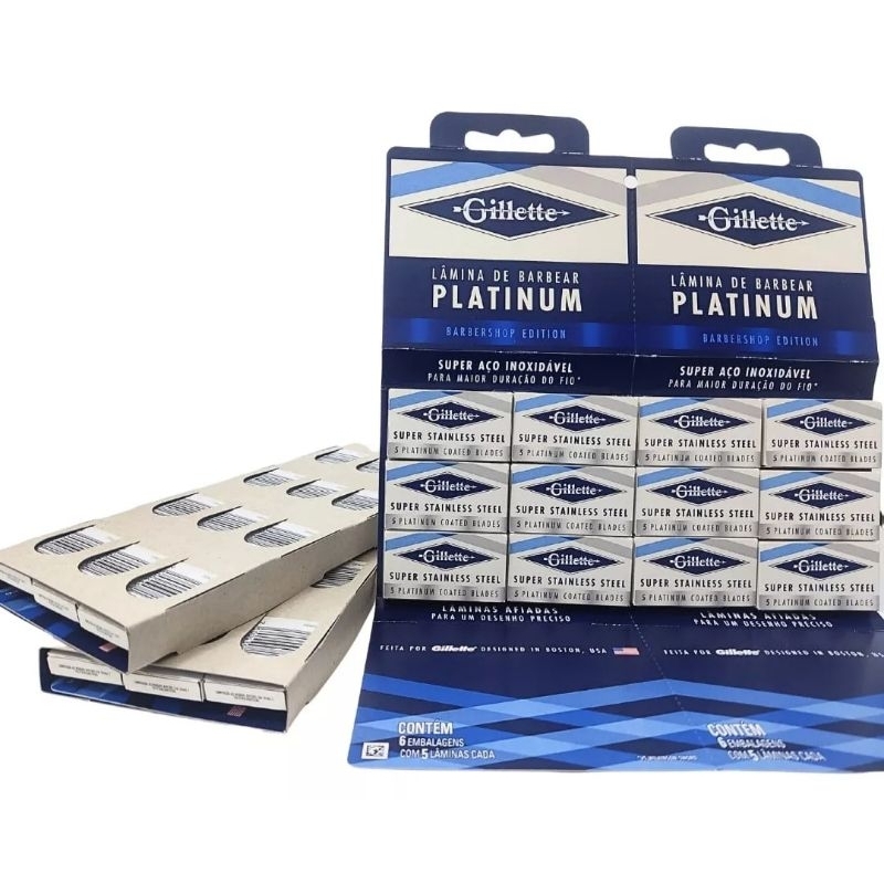 Lâmina De Barbear Gillette Platinum 60 Lâminas