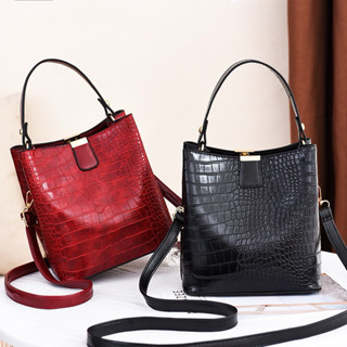 Bolsa feminina Transversal Couro Tote Media Espaçosa Casual Vintage Elegante[A9839]