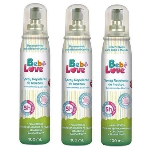 Repelente Suave P/ Bebês 3m+ 5h De Duração 100ml Kit 3un
