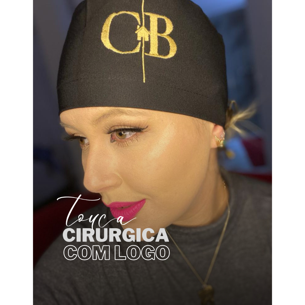 Touca cirúrgica personalizada com a sua logo