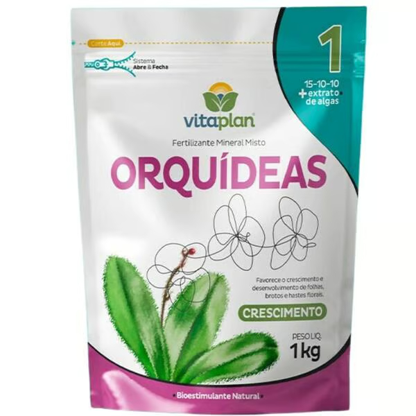 Fertilizante Adubo Para o Crescimento Das Orquídeas (1kg) Vitaplan