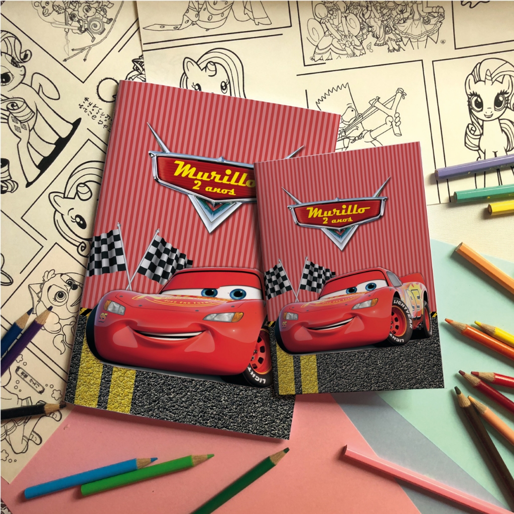 Revistinha de colorir Filme Carros Relâmpago McQueen lembrancinhas A6 (10x15 cm). em Oferta na Shopee