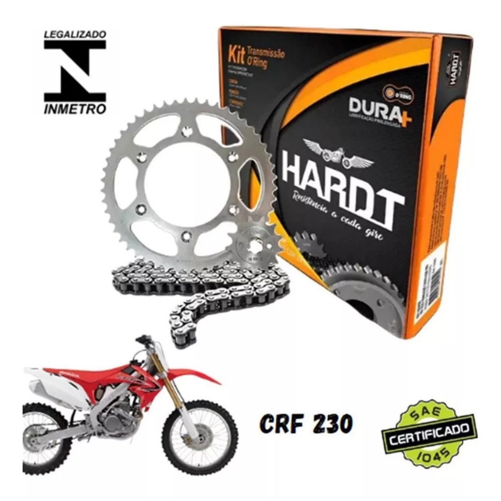 Kit Relação Transmissão Com Retentor Oring Crf 230 hardt