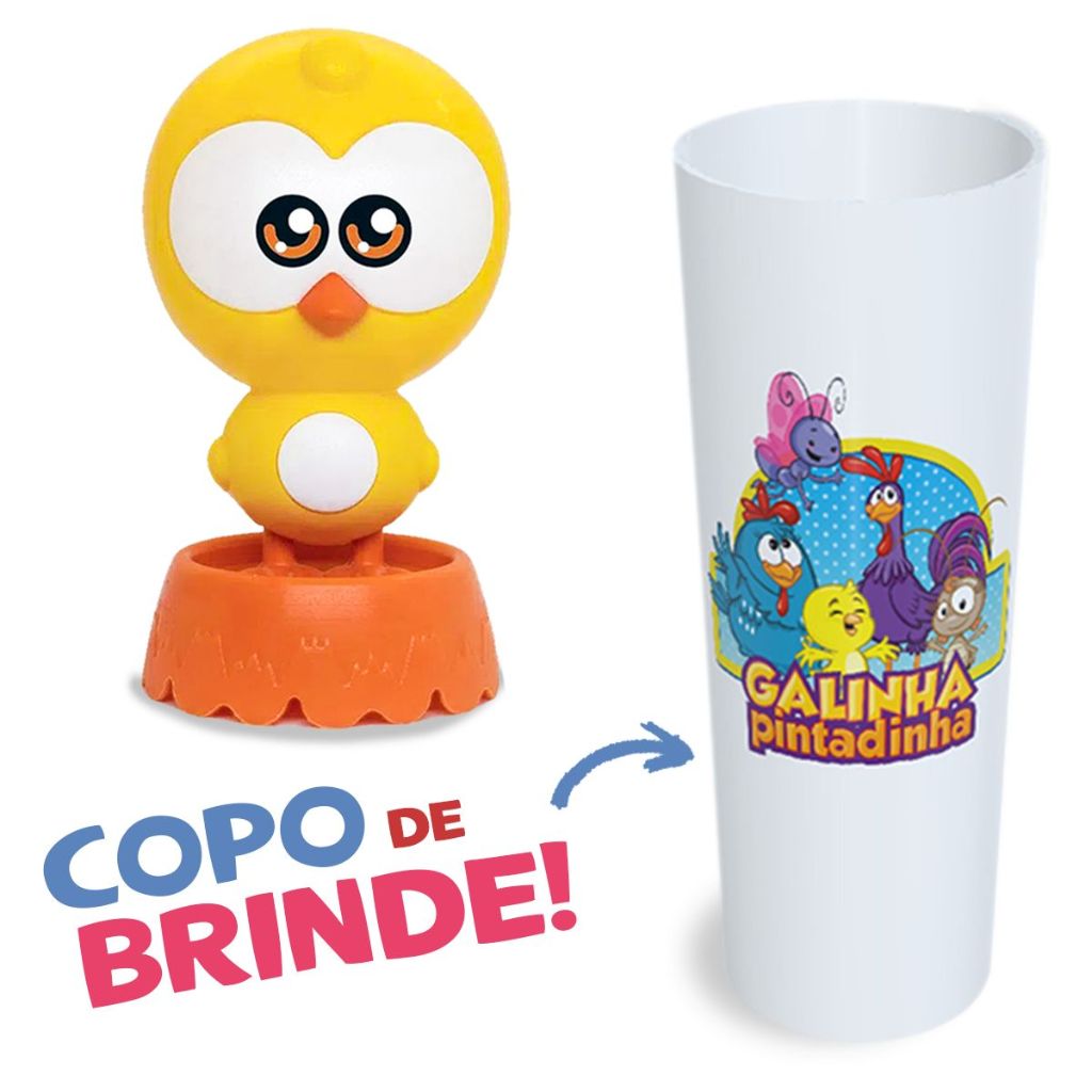 Boneco Pintinho Amarelinho Musical Turma Galinha Pintadinha Série Brinquedos de Menina e Menino Elka