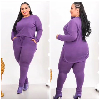 Conjunto Lãzinha Plus Size de 2 peças(calça / blusa)