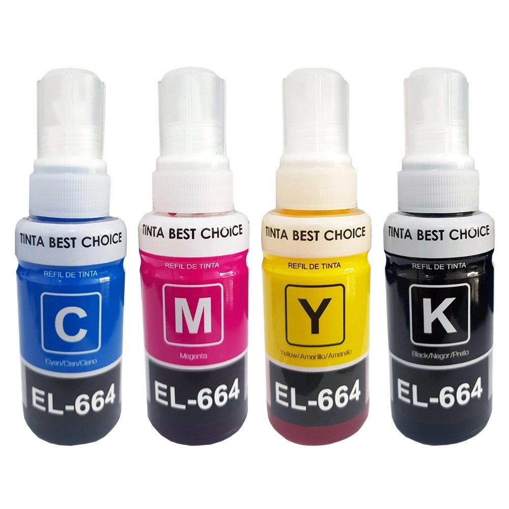 Kit Tintas Refil Compatível Epson 664 673 L200 L220 L110 L120 L355 L475 L396 L555 L455 L375 L395 L495 L380 L365 L210 L1300 L565 L575 L800 L810 L850 L805 Best Choice