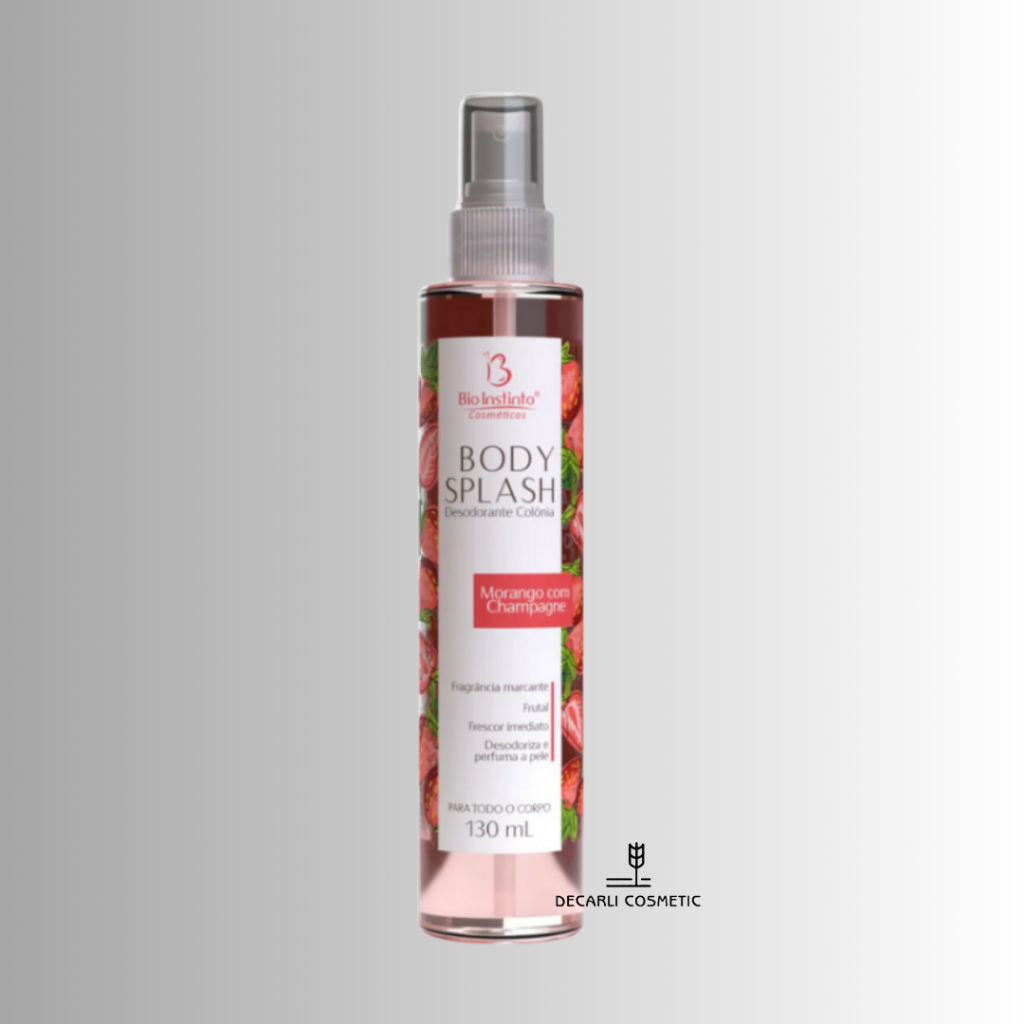 Body Splash Morango com Champagne 130ml - Bio Instinto(Perfume Corporal)
