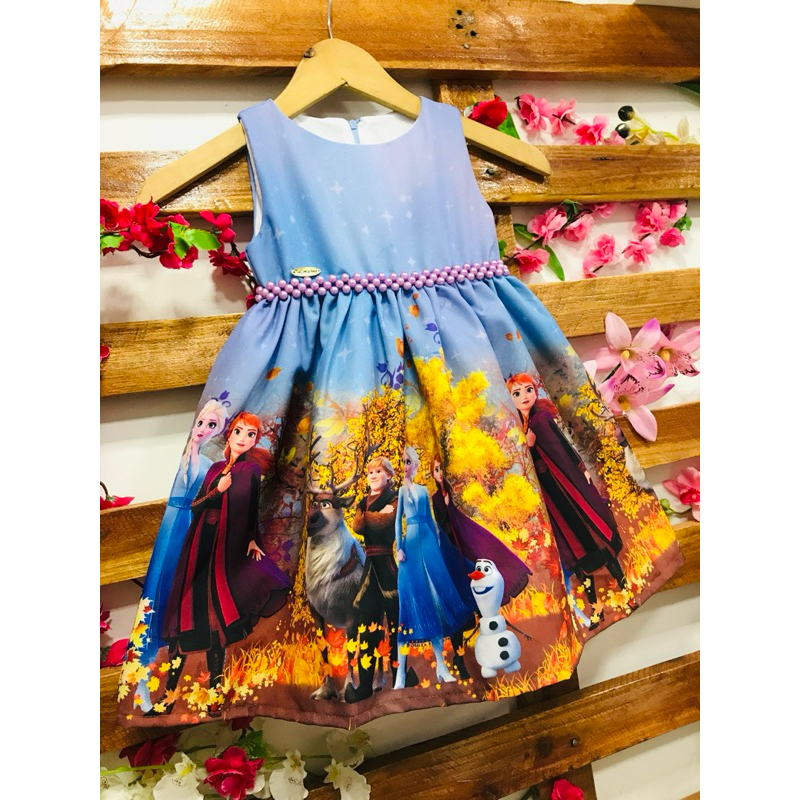Vestido Frozen Fantasia Frozen Vestido da Elsa Olaf