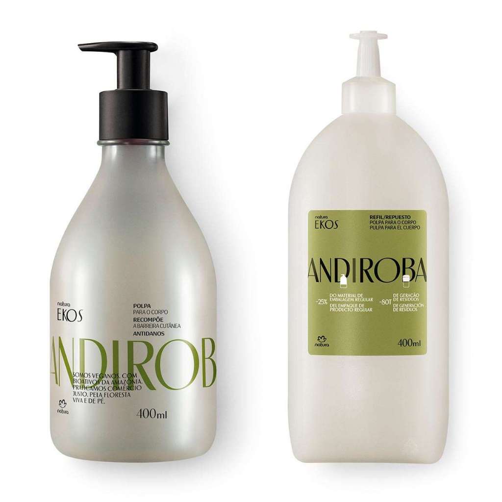 Kit Polpa Desodorante Hidratante Para o Corpo Ekos Andiroba com Refil Natura