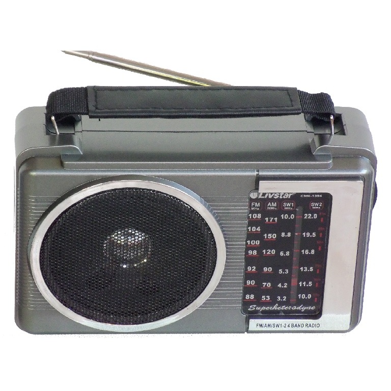 Radio Portatil Am Fm Livstar 4 Bandas 110v 220v ou 2 Pilhas Grandes
