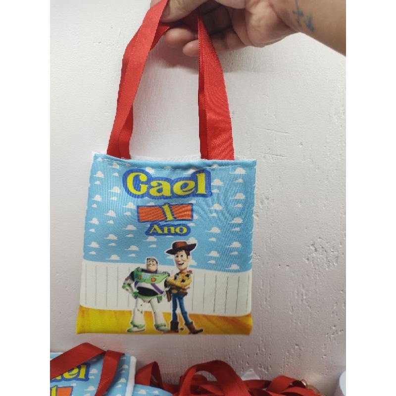 Sacolinha de pano personalizada, lembrancinha de aniversário, varios temas