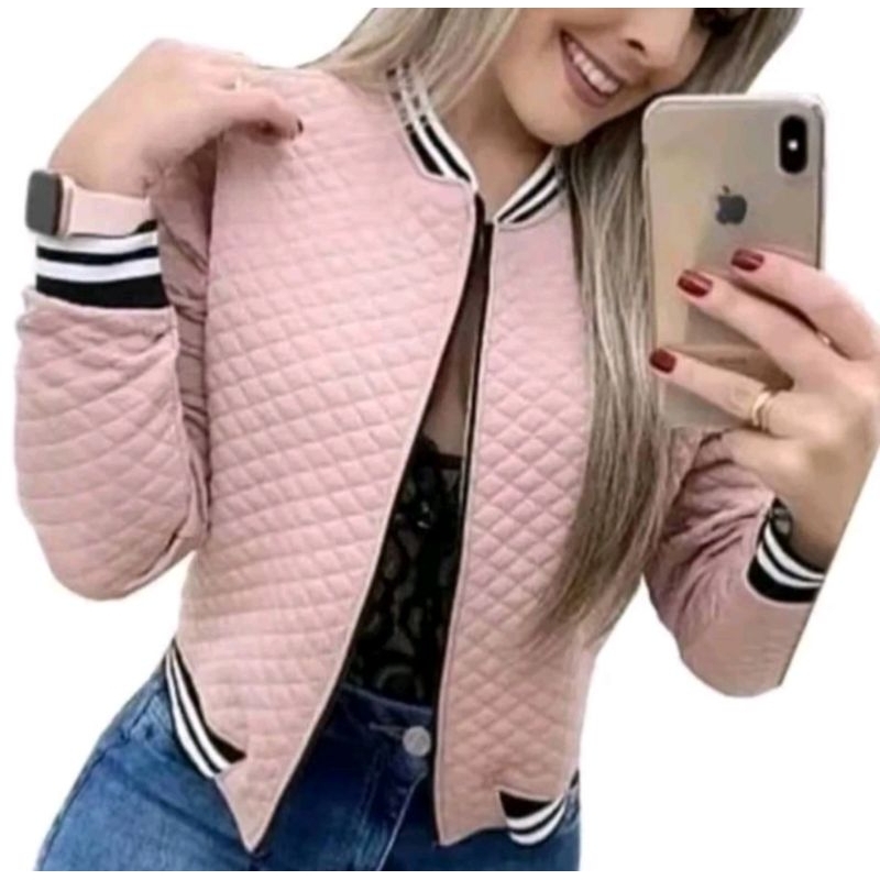 Blusa Abrigo de Frio Jaqueta Jaquetinha BOMBER Casaco Feminina  Matelassê em Oferta na Shopee
