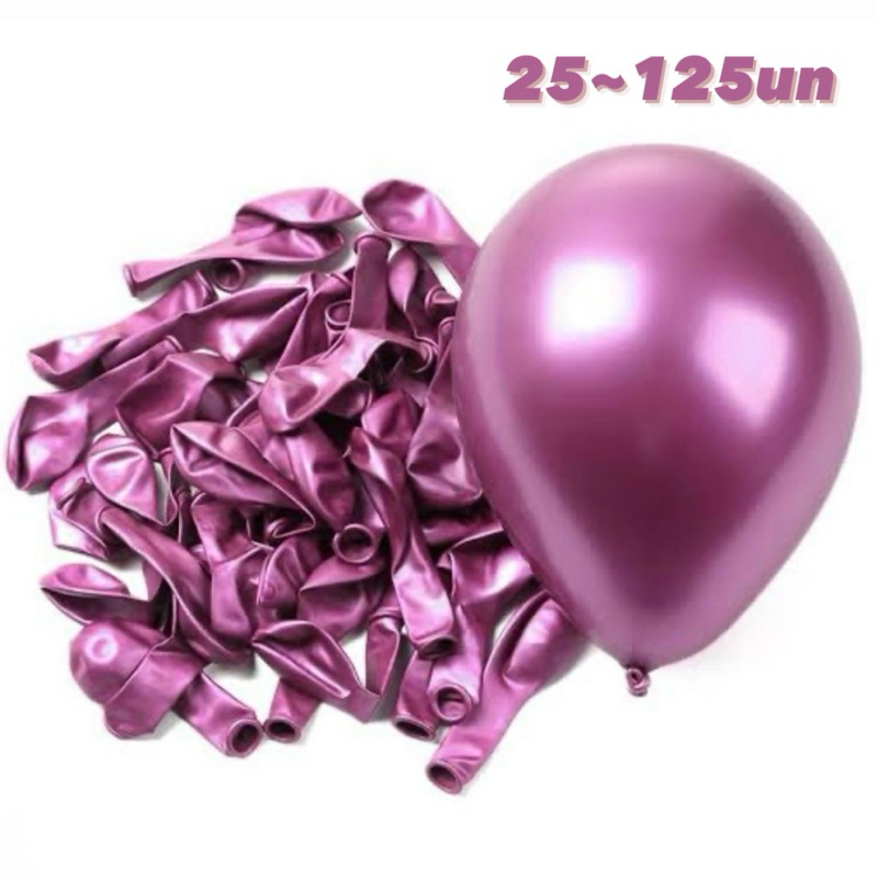 25~125 BALÃO ROSA FUCSIA CROMADO ALUMÍNIO 5 POLEGADAS ( HAPPY DAY ) OFF em Oferta na Shopee