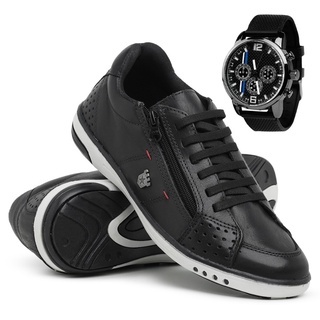 Sapatênis Masculino Moda Casual Masculina Promoção + Relogio