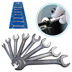 Kit Jogo De Chave Fixa 8 Peças Em Ferro Fundido Forjado 6 A 22mm Profissional Uso Geral Prático