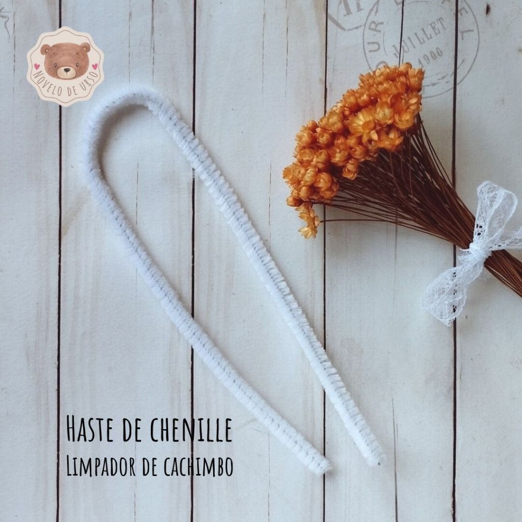 Haste de Chenille BRANCA (10 unid) para Amigurumi-Crochê em Oferta na Shopee