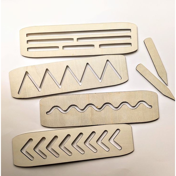 kit stencil montessori educação em Oferta na Shopee