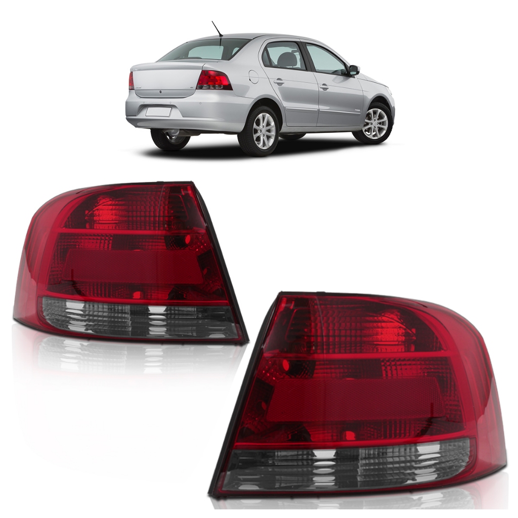 Lanterna Traseira Voyage G5 2009 2010 2011 2012 2013 Bicolor Fumê Lente Acrilico em Oferta na Shopee