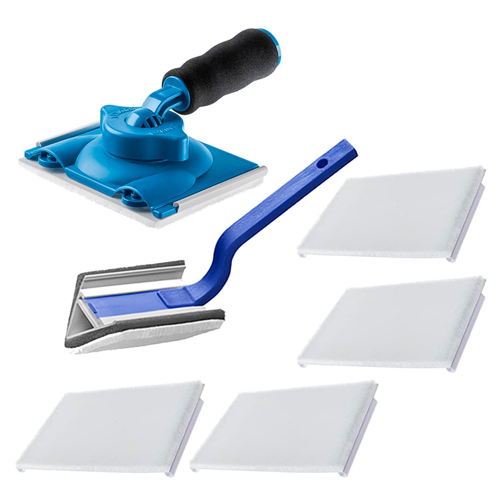 Kit Pad Flocado Recorte Pinturas 360 Graus+ 4 Refis+ Pad Recorte em Cantos 90° Atlas