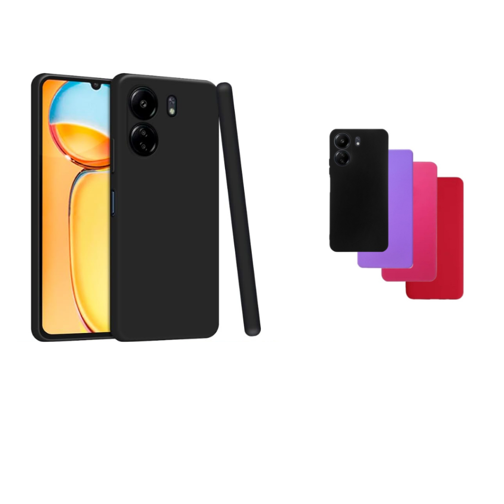 Capa Capinha Case De Silicone Aveludado Colorida Compative Redmi 13c Poco C65 Proteção Celular