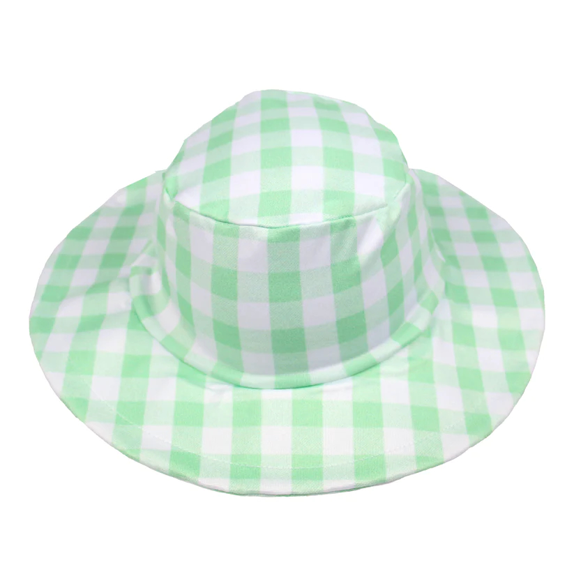 Chapéu Bebê Praia Xadrez Verde MiniBoo Proteção Solar 50+