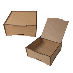 5 Caixas 10x10x5 cm Tampa Articulada Lembrancinhas Festa MDF