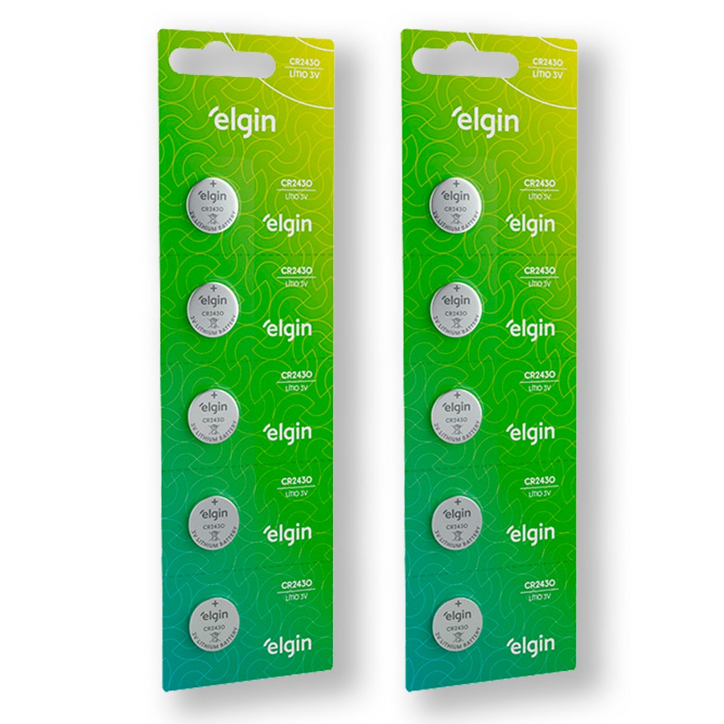 Pilha CR1620 3V Elgin Bateria Moeda kit 10 unidades em Oferta na Shopee
