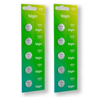 Pilha CR1620 3V Elgin Bateria Moeda kit 10 unidades em Oferta na Shopee