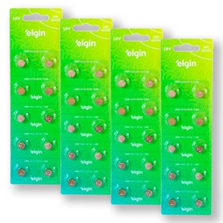 Pilha Alcalina LR41 Elgin Bateria 192 kit 40 unidades em Oferta na Shopee