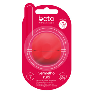 Hidratante Labial Beta Frutas Vermelhas - Cor Vermelho Rubi em Oferta na Shopee