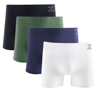 Kit 4 Cueca Boxer Masculino Zee Rucci Microfibra Poliamida Sem Costura Lisa