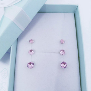 Kit trio ponto de luz zircônia brinco 3 pares banhado a prata ou ouro em Oferta na Shopee