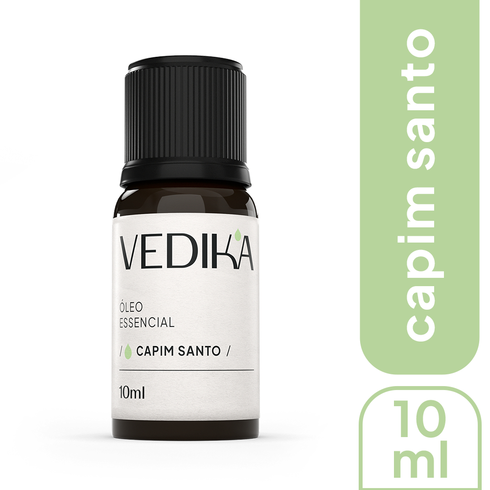 Óleo Essencial Vedika Capim Santo 10ml - 100% Puro e Natural - Home & Living