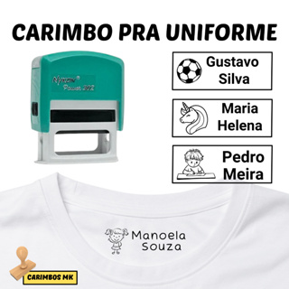 CARIMBO PRA TECIDO/ UNIFORME em Oferta na Shopee