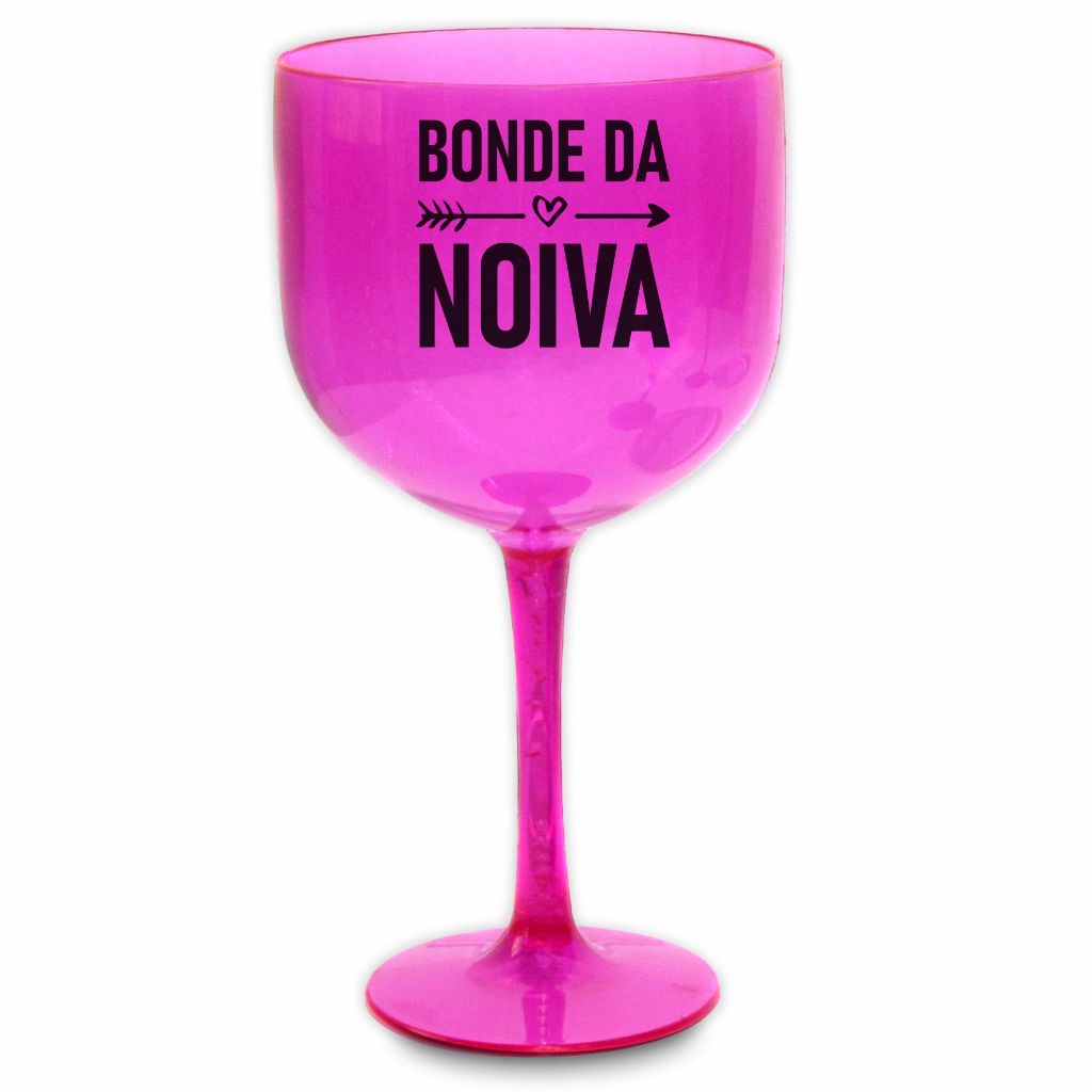 12 Taças Despedida de Solteira Bonde da Noiva Rosa Cristal Balada Amigas da Noiva Premium