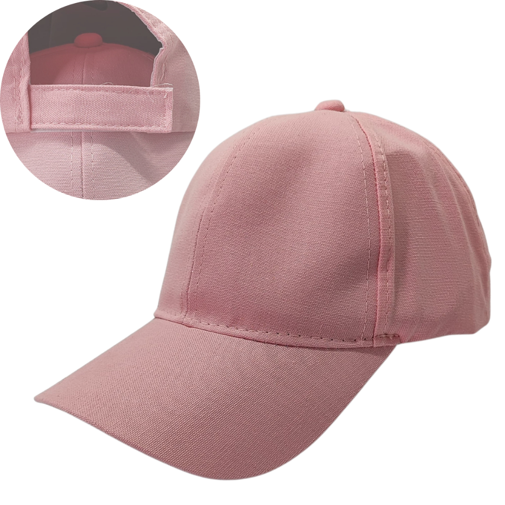 Boné Liso Rosa Bebê Unidade Envio Imediato