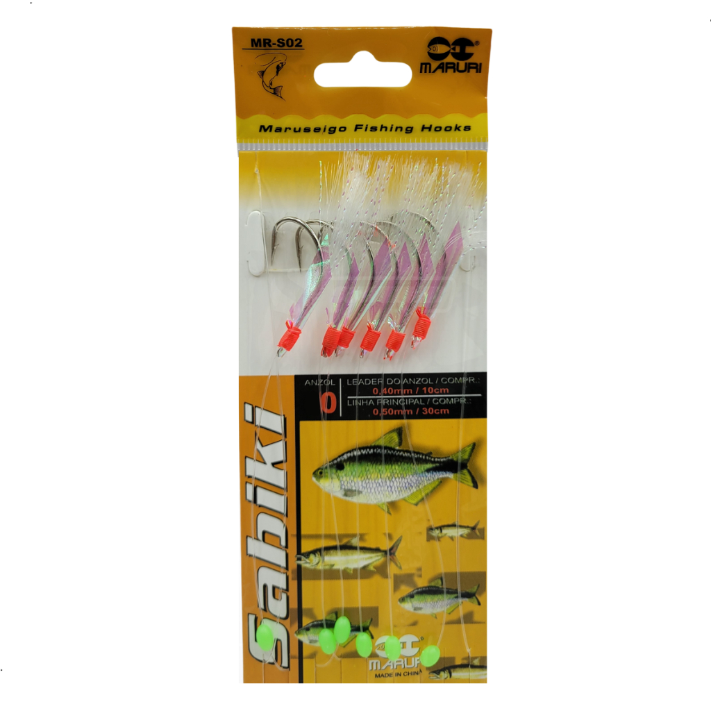 Isca Sabiki De Pesca Anzol Para Mar Praia Mr-s02 Maruri Vários Tamanhos em Oferta na Shopee
