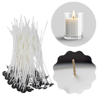 Pavio para velas Artesanais 18cm kit com 10 -50-100 Peças montado com ilhós A2030 Fino em Oferta na Shopee