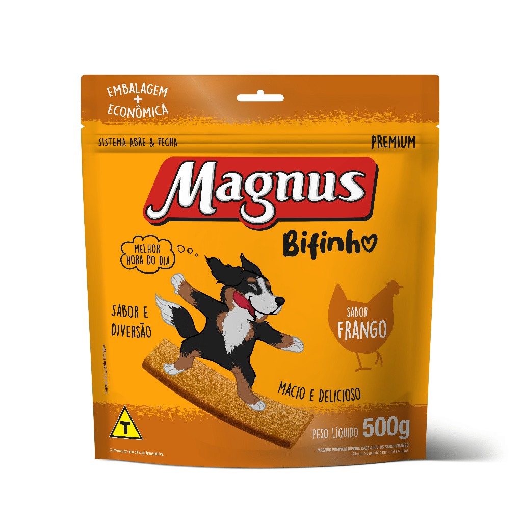 Bifinho Petisco Magnus 500g Sabor Frango Petisco Cachorros Pet