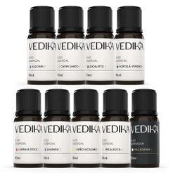 Óleos Essenciais Vedika - Aromaterapia Pura e Natural - 100% Veganos