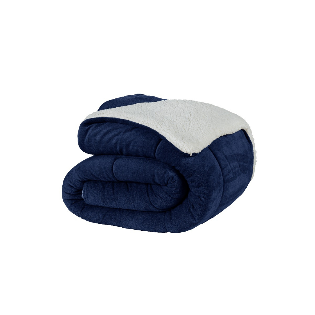 Coberdrom Edredom Pele De Carneiro Casal Queen Sherpa DuplaFace