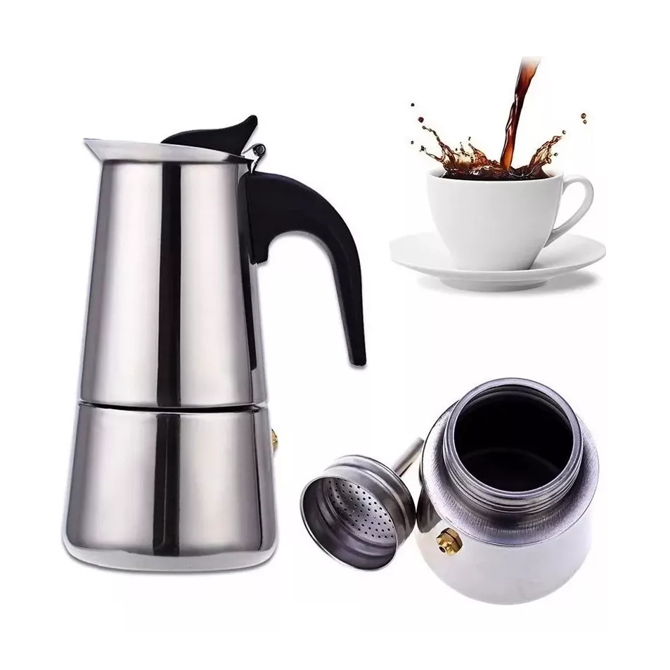 Cafeteira Italiana Café Expresso Manual Jarra 6 Xícaras Inox