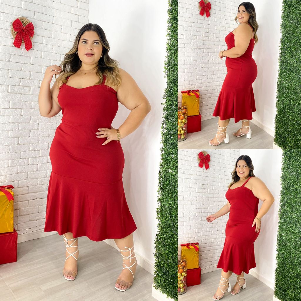 Vestido Midi Plus Size